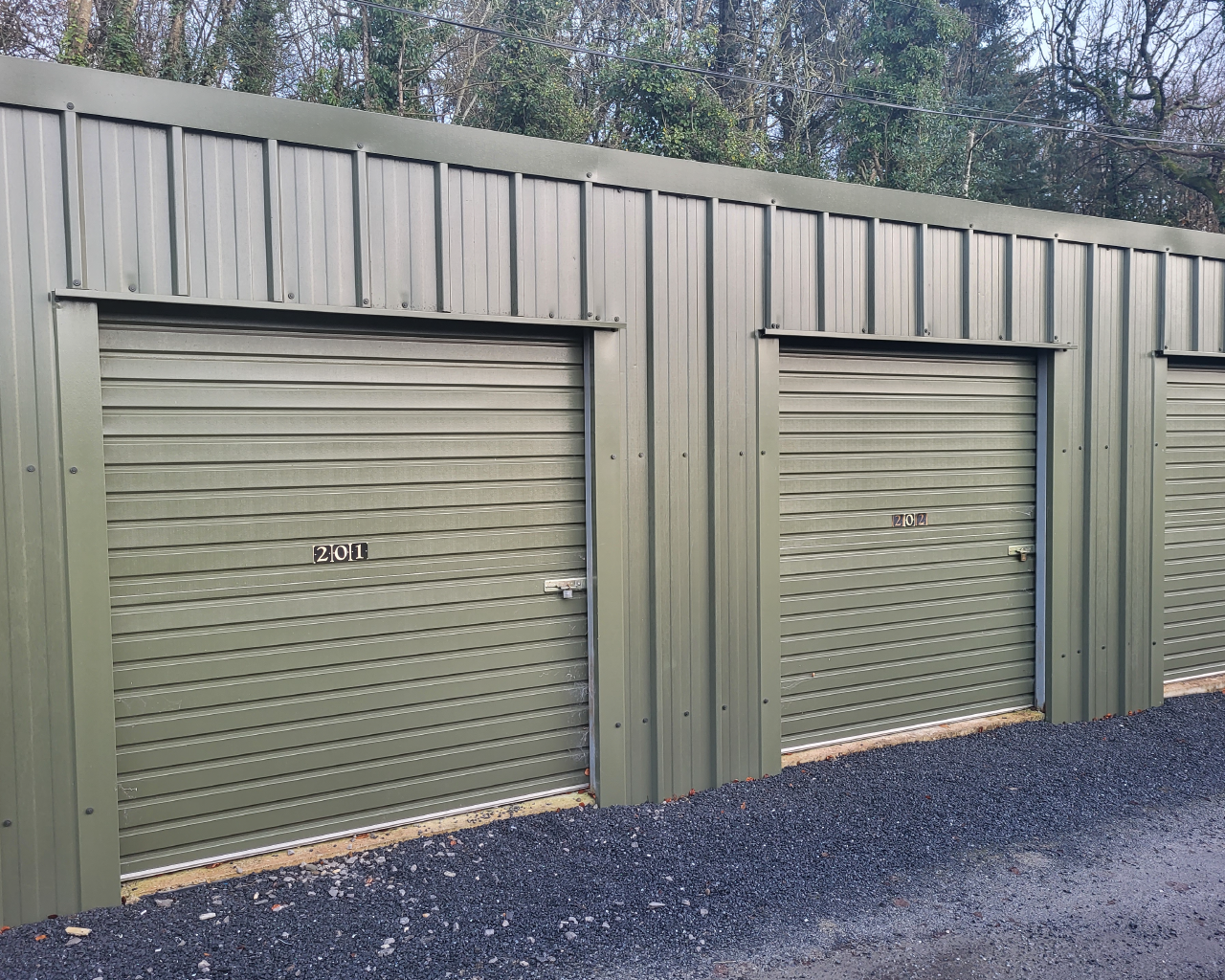 Photo of outside storage containers.